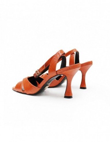 Sandalia de tacón Zahara 010 naranja