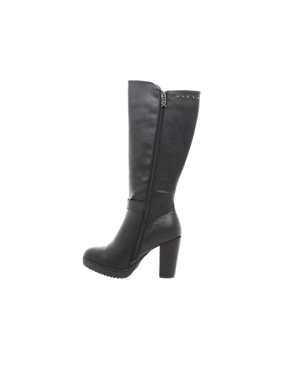 Botas CaÃ±a Alta para mujer marca XTI, color Negro.