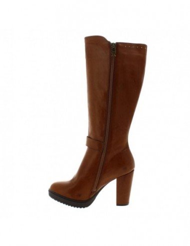 Botas CaÃ±a Alta para mujer marca XTI, color Camel.