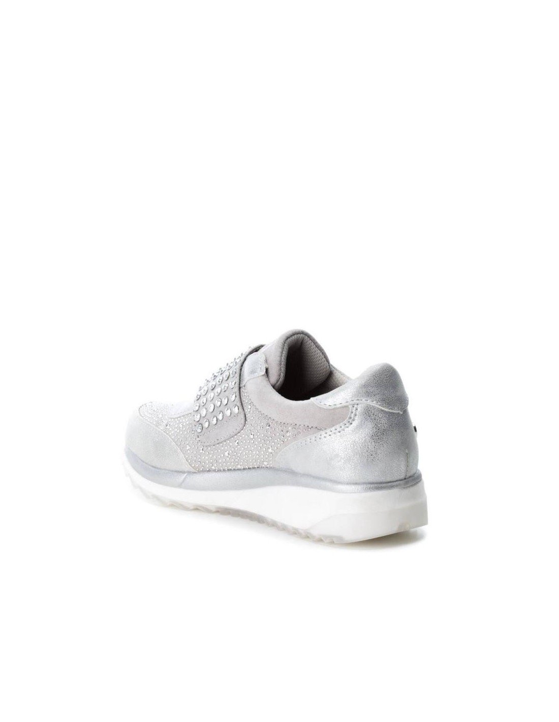 Tenis urbano en color blanco plata mujer, codigo 104769 – MORAMORA CALZADO  Y ACCESORIOS