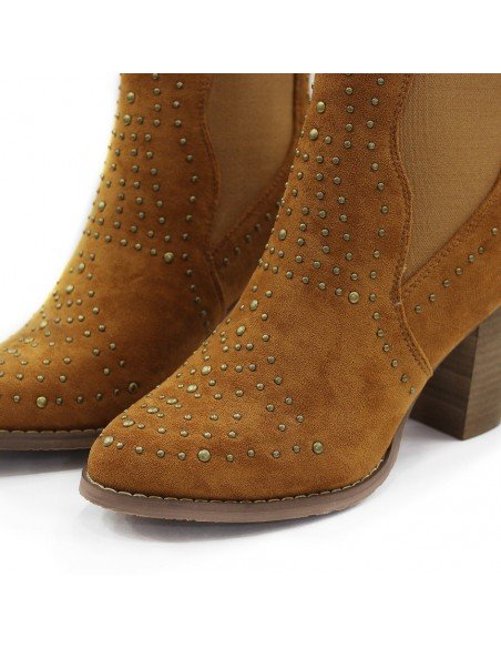 Botines para mujer, marca XTI, color Camel.