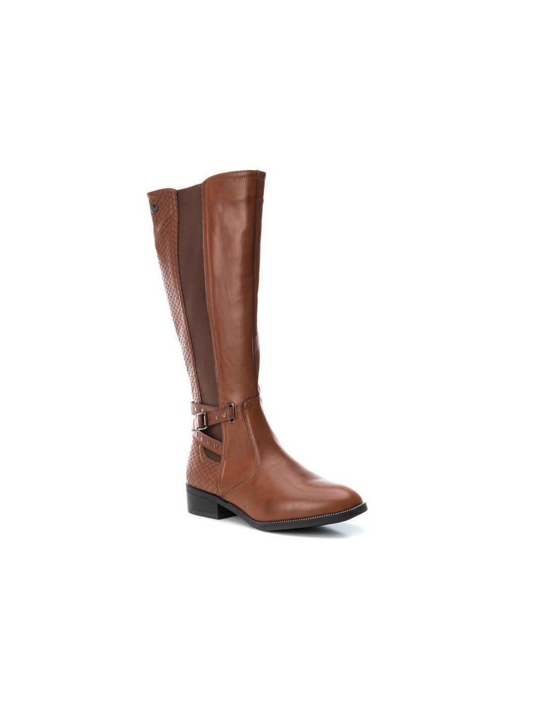 Botas caÃ±a alta para mujer marca Xti, Color Beige.