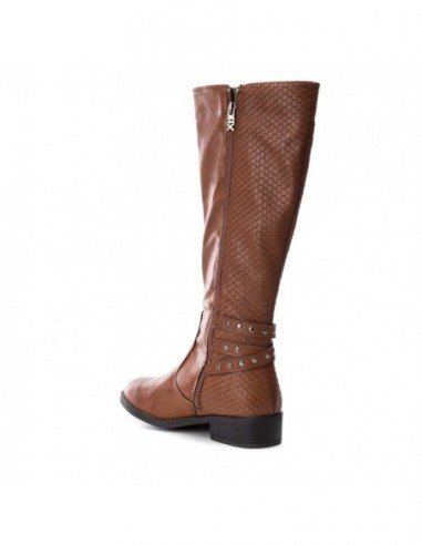 Botas caÃ±a alta para mujer marca Xti, Color Beige.