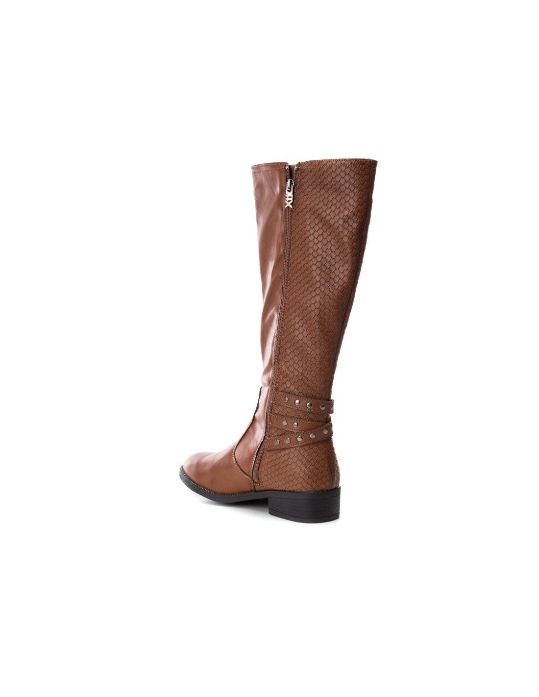 Botas caÃ±a alta para mujer marca Xti, Color Beige.