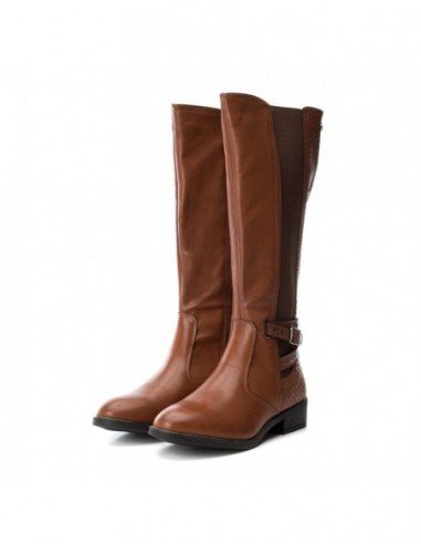 Botas caÃ±a alta para mujer marca Xti, Color Beige.